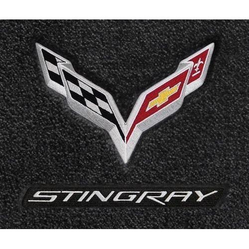 2014-2019 C7 Corvette Lloyd Cargo Mat - Black with Crossed Flags & Stingray Script-SR1 Performance