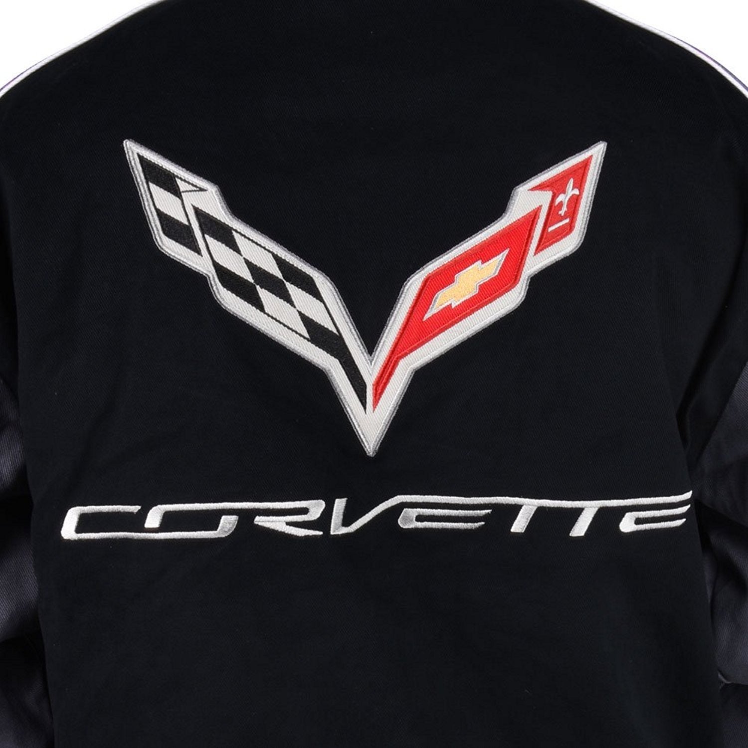 C1-C7 Corvette All Logo Collage Twill Jacket - Black-SR1 Performance