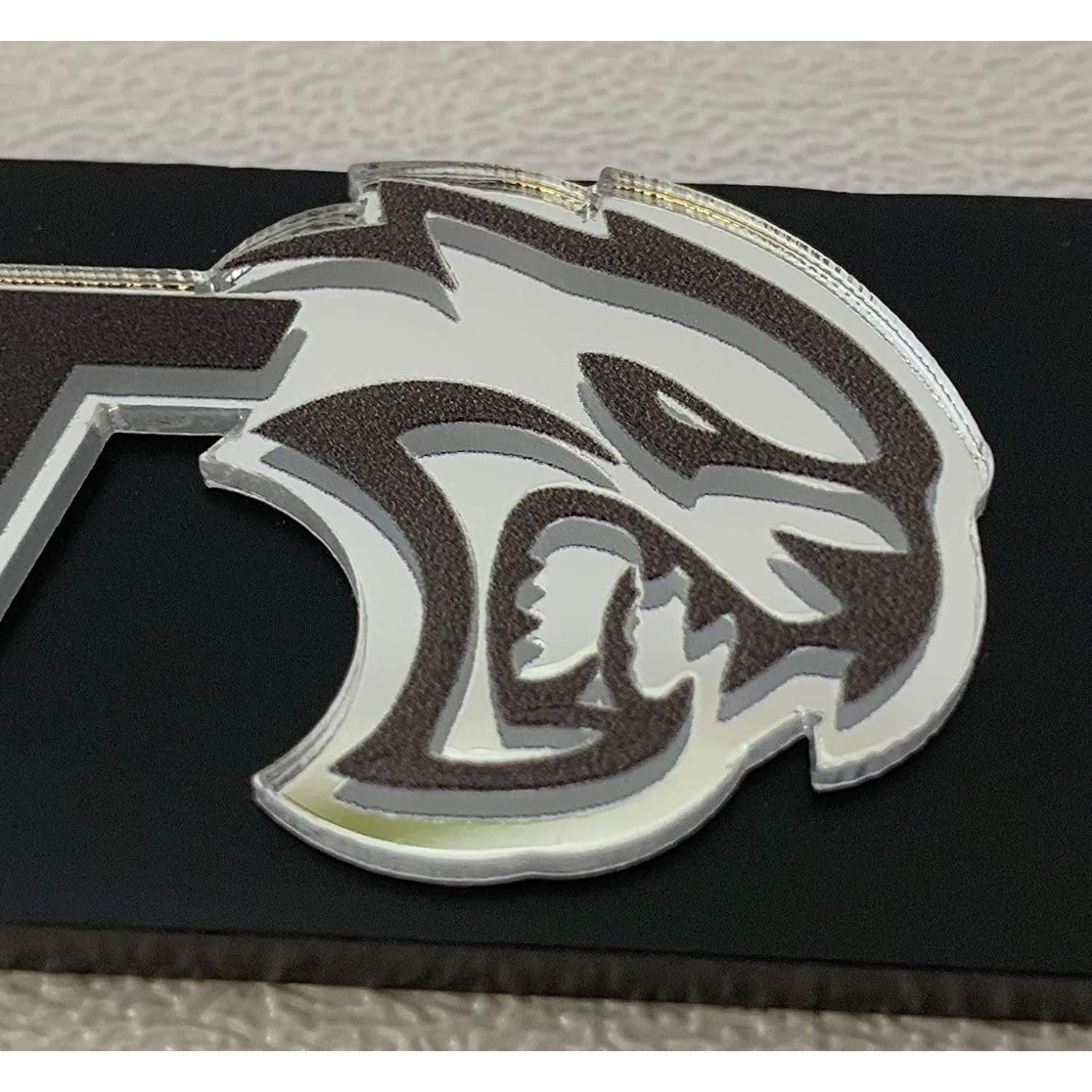 Hellcat License Plate Frame - Black with Mirrored Logo-SR1 Performance