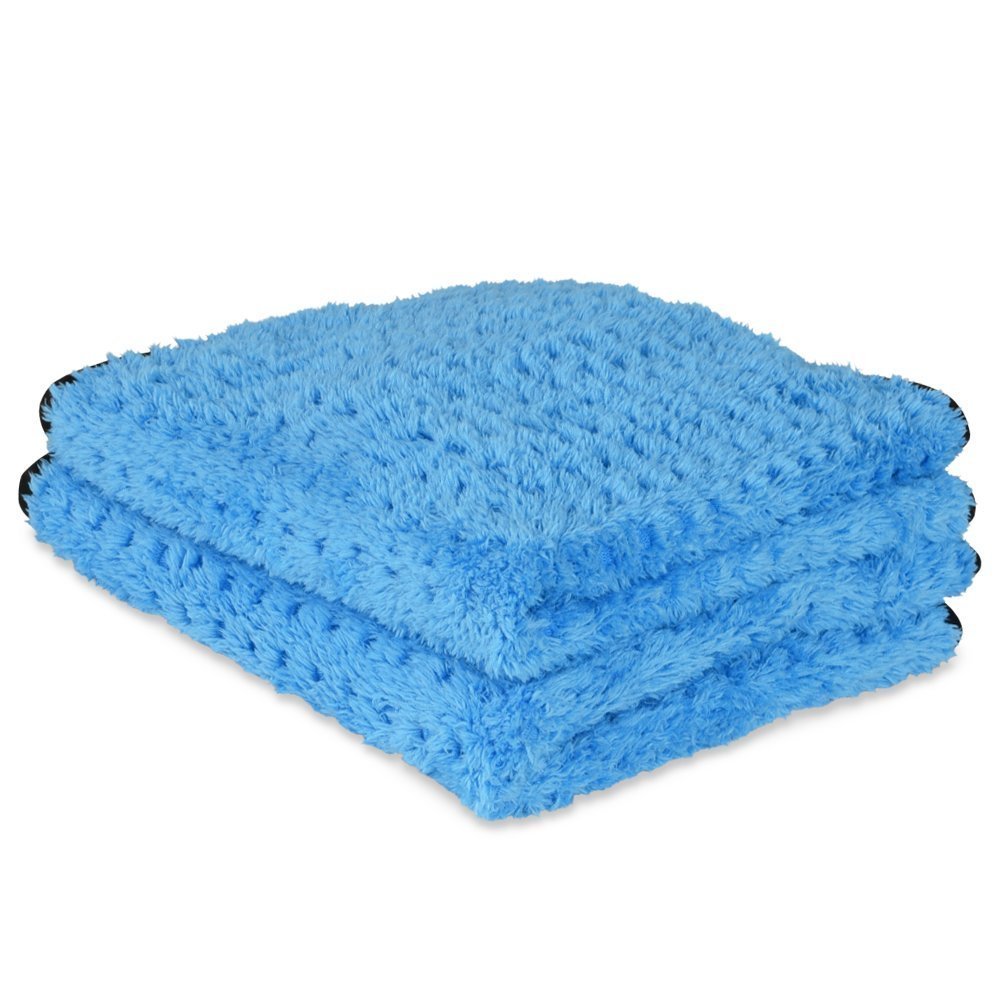 Liquid X Blue Xtreme Plush Waffle Weave Microfiber Detailing Towel - 16" x 16"-SR1 Performance