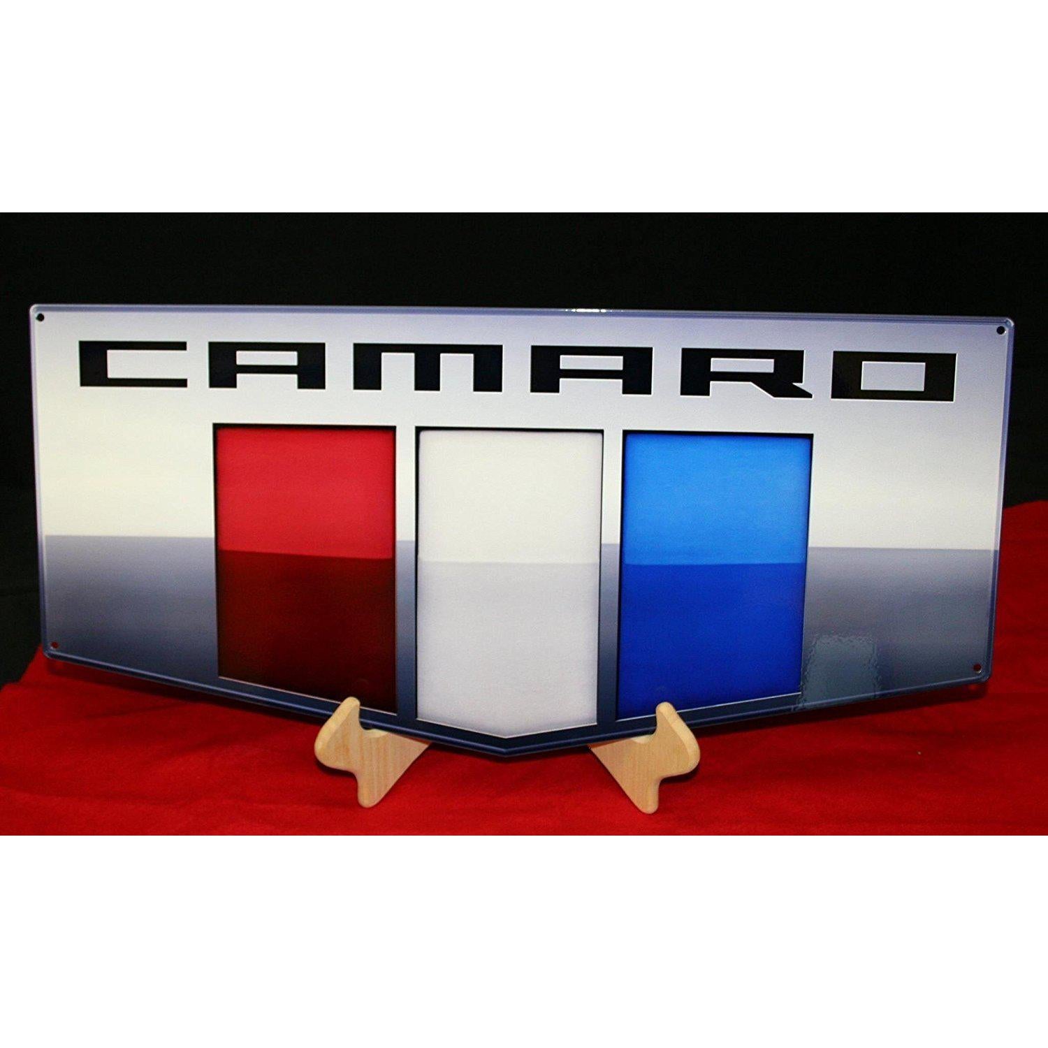 2016+ Gen 6 Camaro Emblem Metal Wall Sign (12" x 6")-SR1 Performance