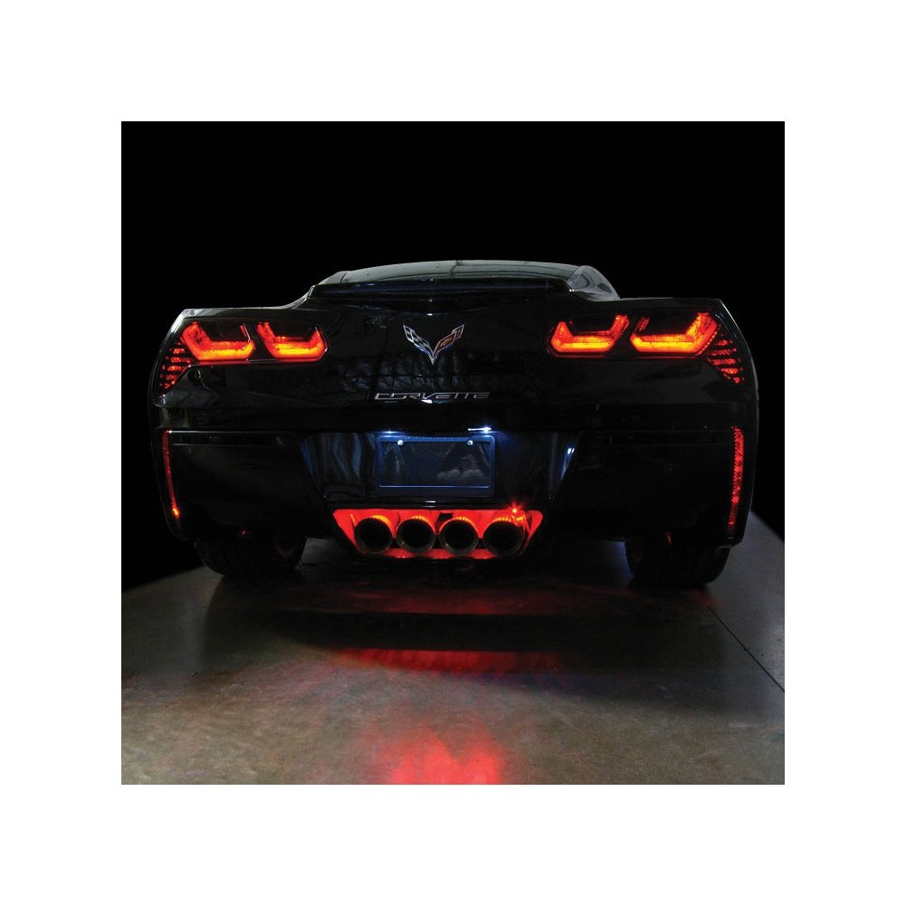 Corvette Rear Fascia/Exhaust LED Lighting Kit : C7 Stingray, Z51 (Orange / Super Bright)-SR1 Performance