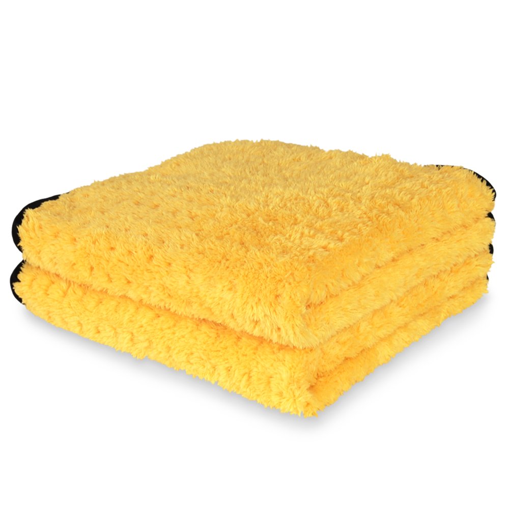 Liquid X Yellow Xtreme Plush Waffle Weave Microfiber Detailing Towel - 16" x 16"