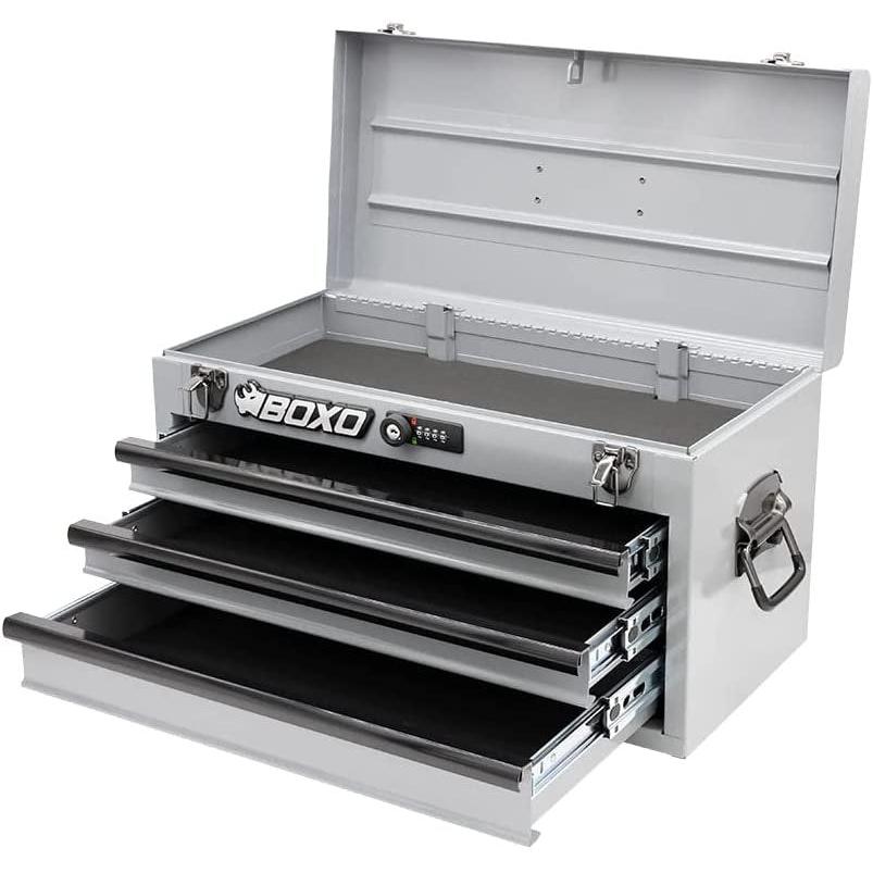 Boxo USA Hand Carry 3-Drawer Heavy Duty Toolbox with Lock-SR1 Performance