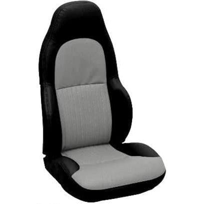 Corvette Seat Covers - 2-Tone Custom Vinyl - Modified for Standard Seats : 1997-2004 C5 & Z06 (Black with Gray)-SR1 Performance