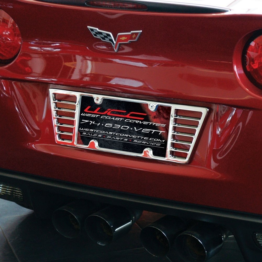 C6 / C7 Corvette Billet Aluminum License Plate Frame - Chrome-SR1 Performance