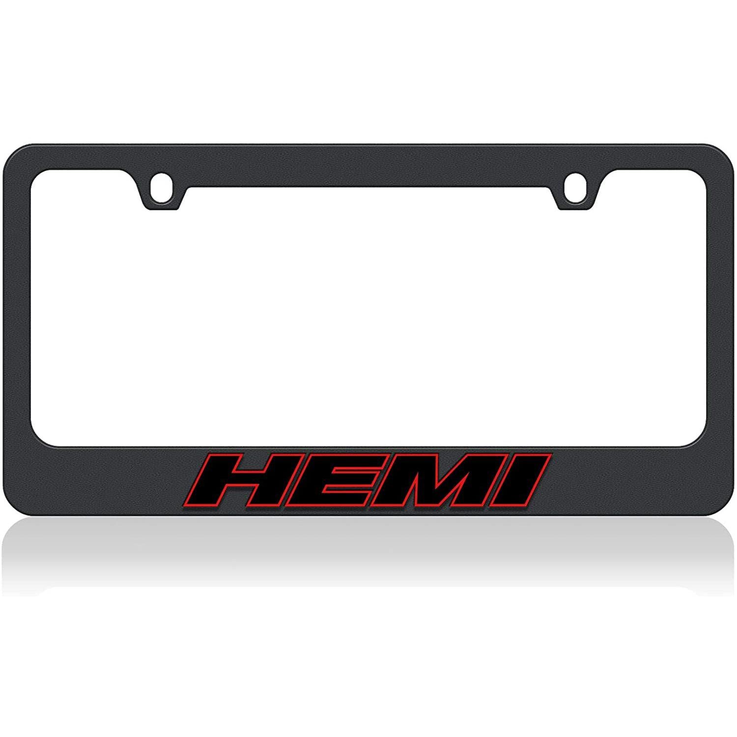 HEMI License Plate Frame - Black with Red-SR1 Performance