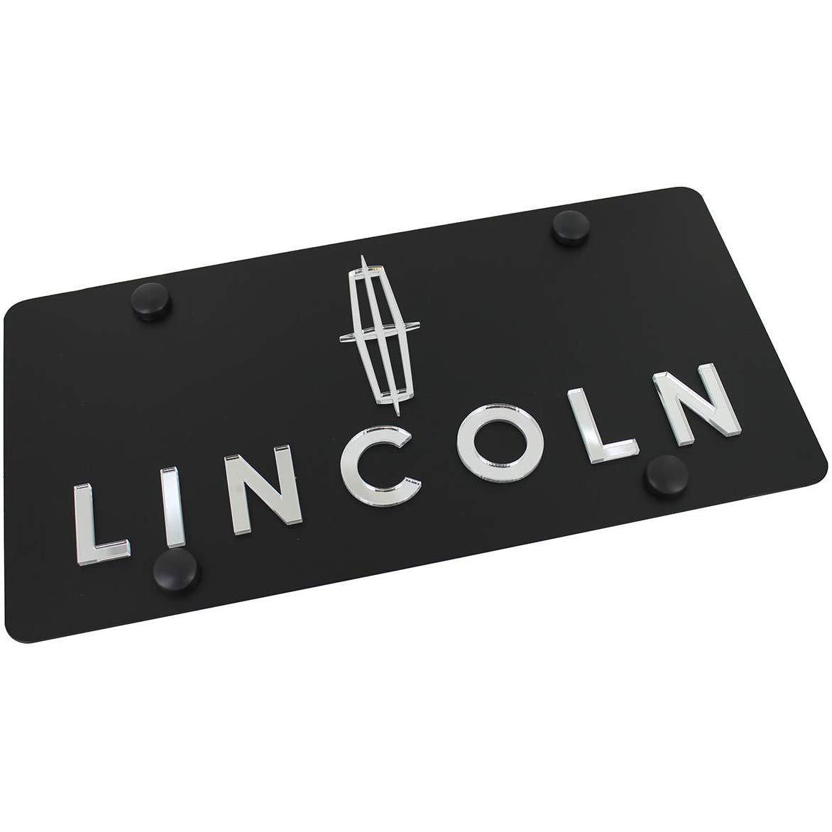 Lincoln License Plate - Carbon Steel Black with Silver-SR1 Performance