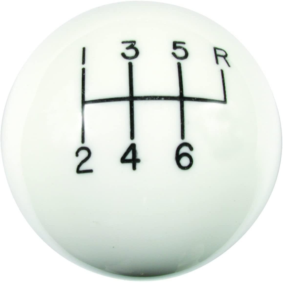 Hurst 1630016 White 6-Speed Classic Shifter Knob
