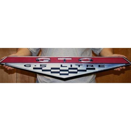 GM Pontiac GTO Emblem Metal Sign - 34" x 6"-SR1 Performance
