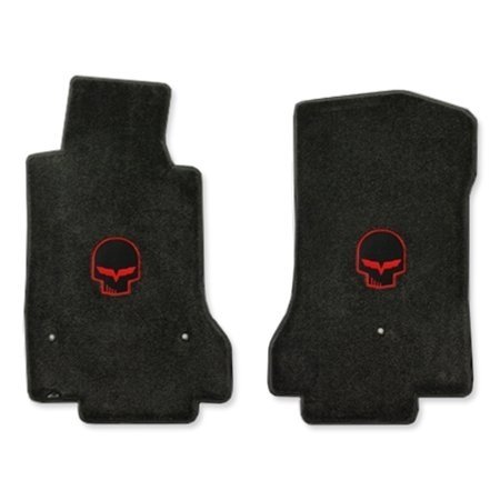 Corvette Floor Mats - Red Jake - C6 Late 2005-2007.5 Front (Post Anchor)-SR1 Performance