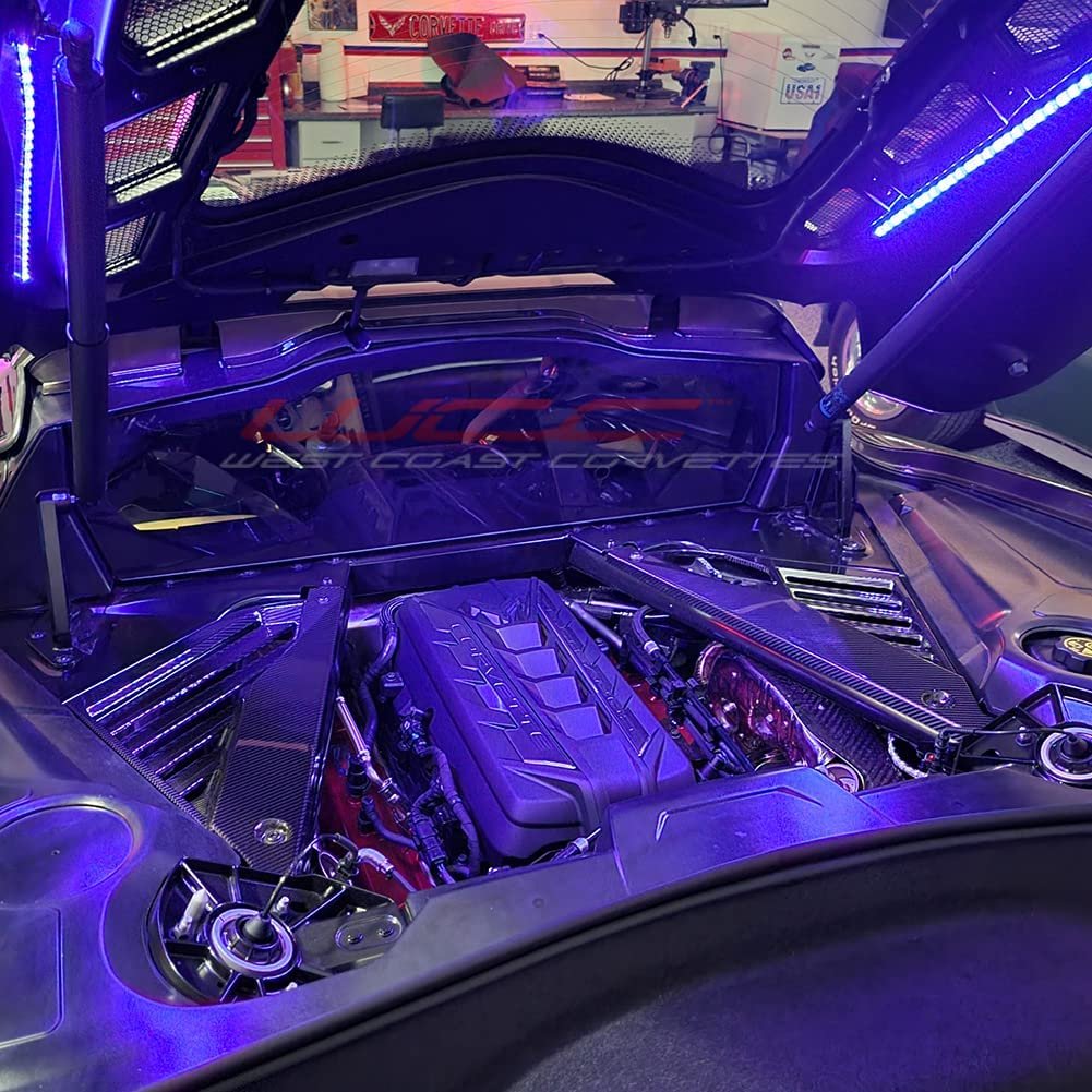 C8 Corvette - Engine Bay LED Lighting Kit - RGB : Stingray, Z51-SR1 Performance