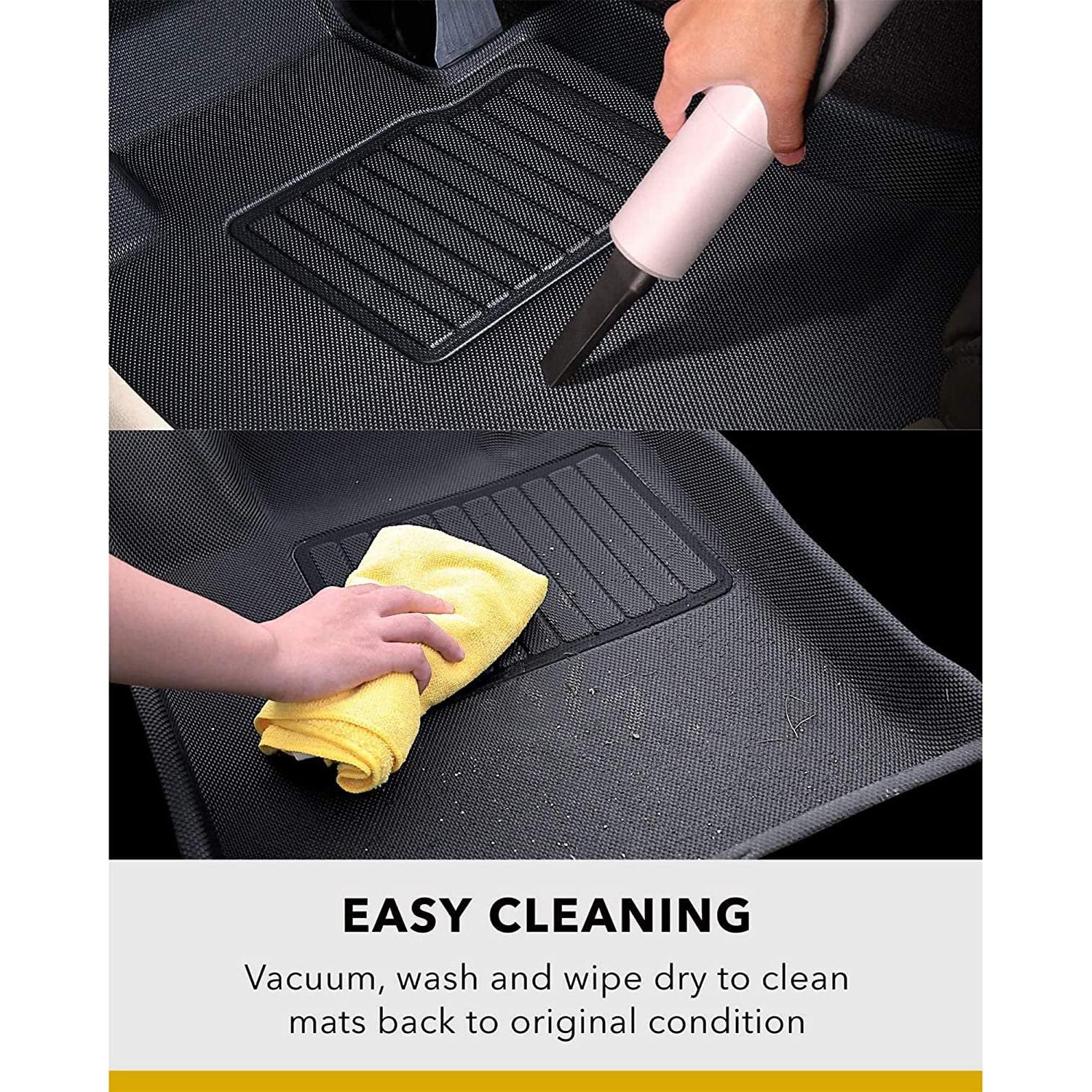 2019-2021 Toyota RAV4 Gas 3D MAXpider Custom Fit KAGU Floor Mats - Black-SR1 Performance