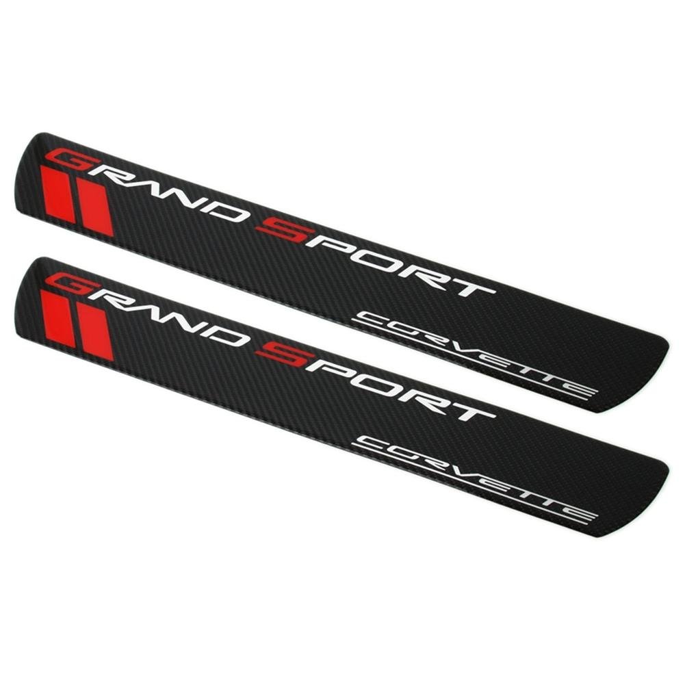 C6 Corvette Door Sill Plates - Carbon Fiber with Grand Sport Logo-SR1 Performance