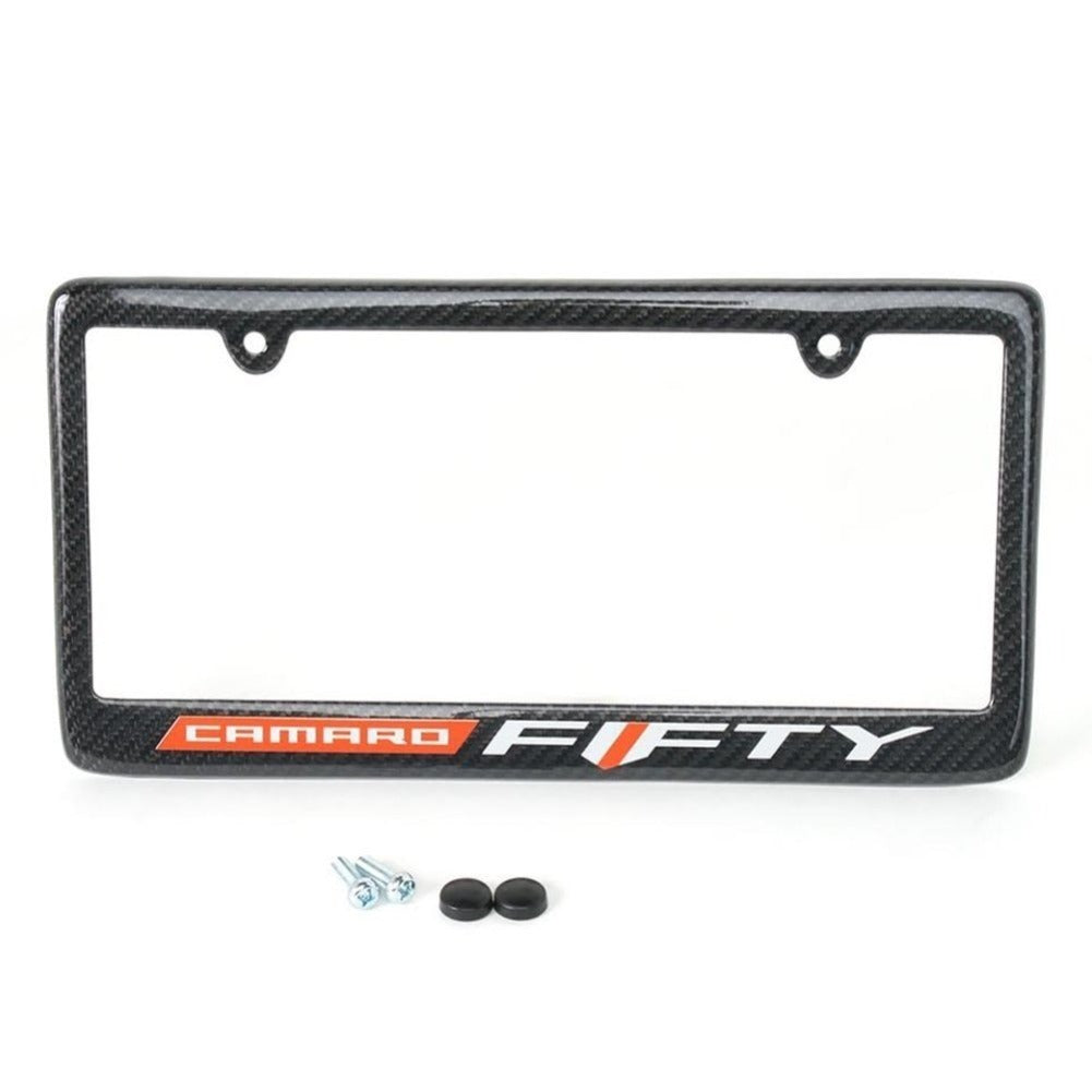 6th Gen Camaro Fifty Real Carbon Fiber License Plate Frame