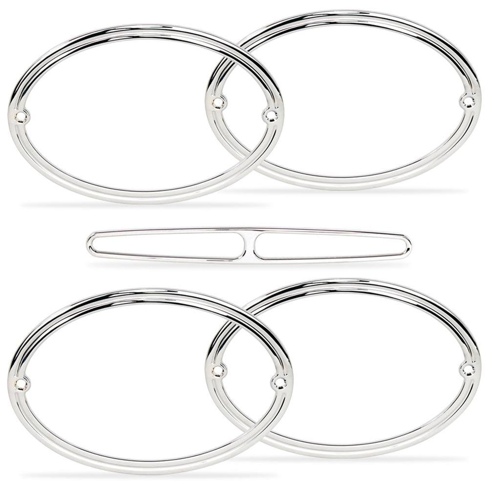 Corvette 5th Brake Light and Taillight Bezels - Billet Chrome : 1997-2004 C5, C5 Z06-SR1 Performance