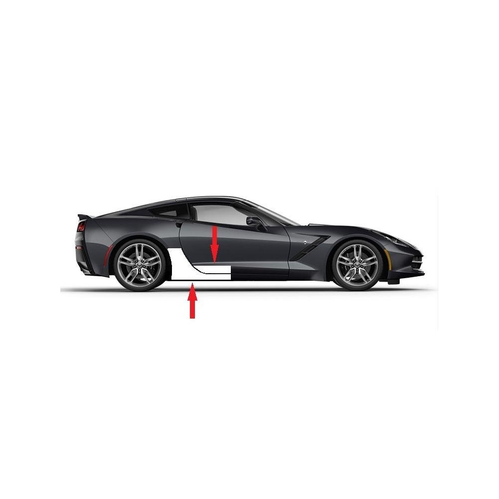Corvette Cleartastic Exterior Rocker Panel & Lower Door Clear Film Kit - Paint Protection : C7 Stingray, Z51-SR1 Performance