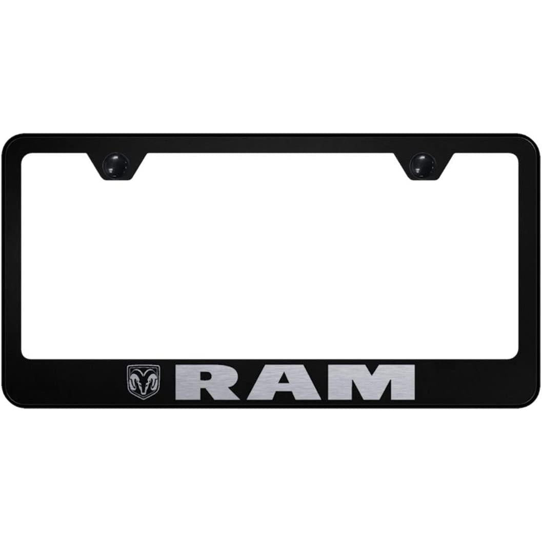 Dodge Ram License Plate Frame Stainless Steel Black-SR1 Performance