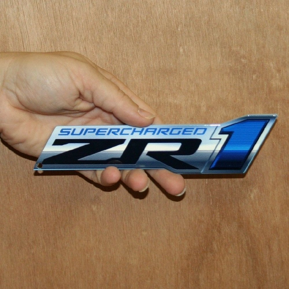 C6 Corvette ZR1 Metal Magnet Emblem Art Size: 6" x 2" Tool Box 09 through 13 ZR1 638HP LS9-SR1 Performance