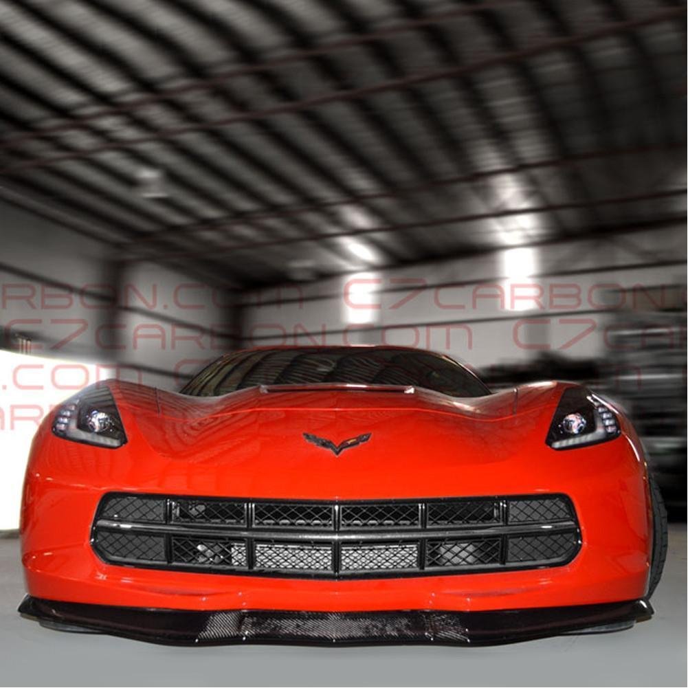 C7 Corvette Stingray GTX Front Splitter - Carbon Fiber-SR1 Performance
