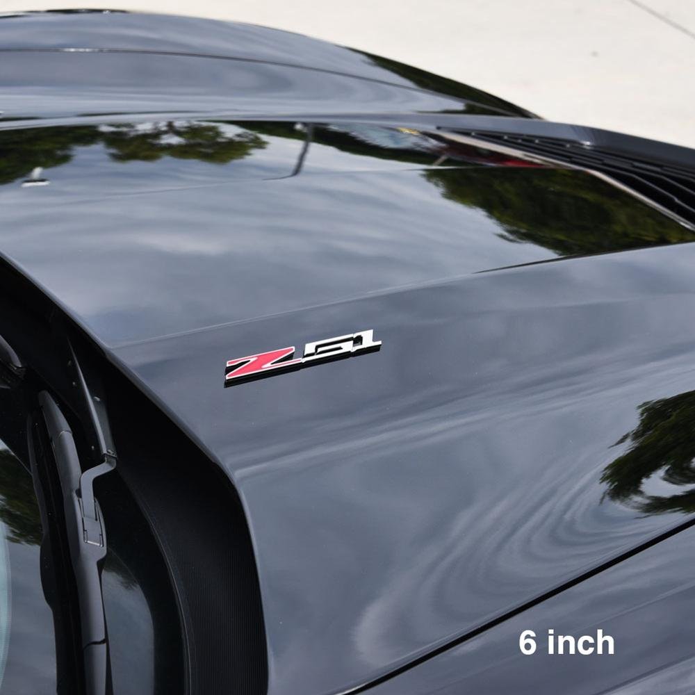 C6, C7 Corvette Z51 Billet Aluminum Chrome Plated Badge/Emblem-SR1 Performance