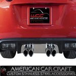 C6 Corvette Exhaust Port Filler Panel - Stainless Steel For Corsa Quad Exhaust-SR1 Performance