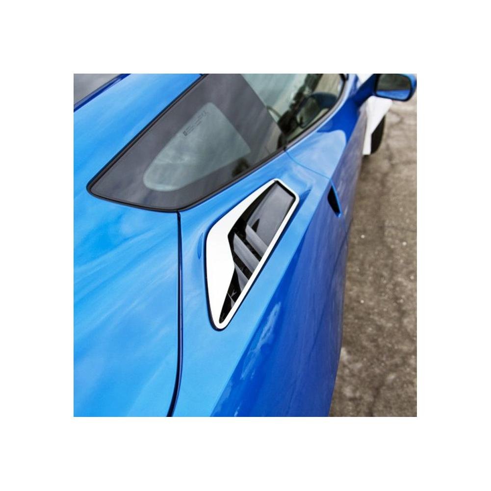 Corvette Rear Quarter Vent Set 2Pc Polished : C7 Stingray, Z51-SR1 Performance