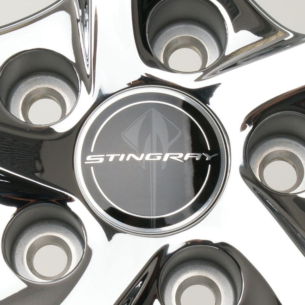C7 Corvette Stingray Center Cap 2014 Black (Each)-SR1 Performance