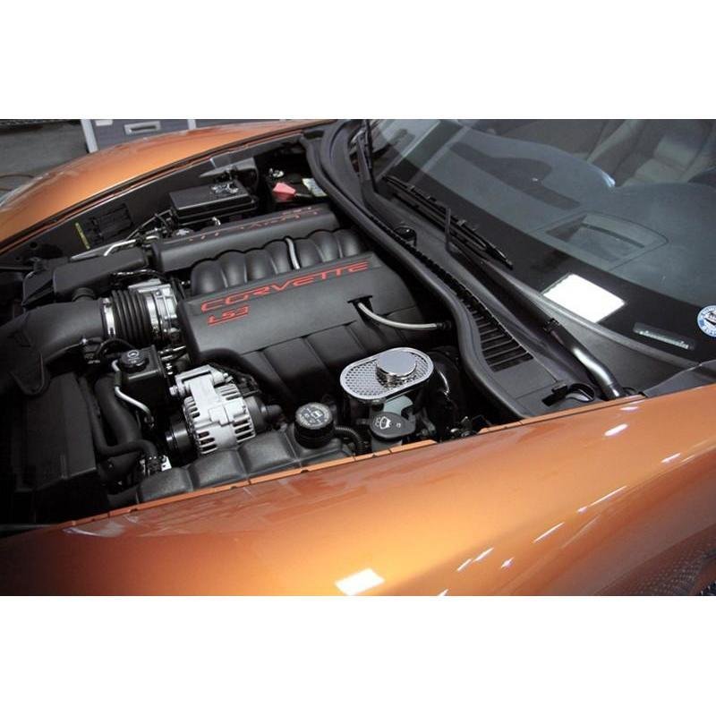2009-2013 C6/Z06 Corvette Brake Master Cylinder Cover Perforated Stainless-SR1 Performance