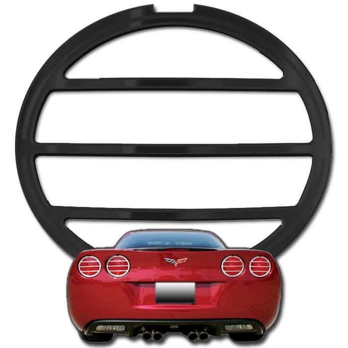 Corvette Taillight Bezels - Billet Aluminum Black 4 Pc. (Set) : C6,Z06,ZR1,Grand Sport-SR1 Performance