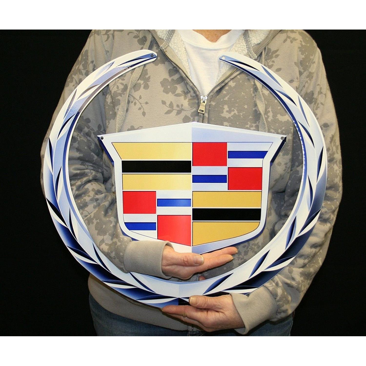 Cadillac Emblem Metal Sign 2 Pc (19" x 18")-SR1 Performance