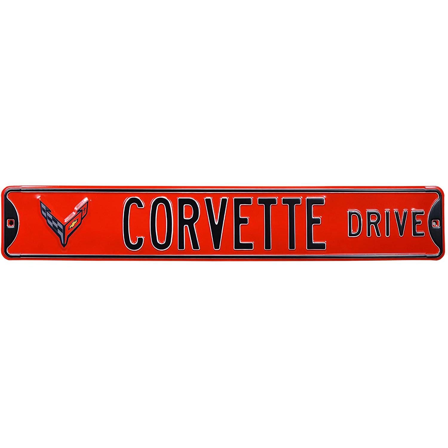C8 Corvette Drive Metal Road Sign-SR1 Performance