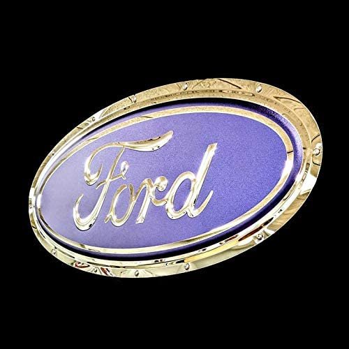 Ford Oval Logo Stainless Steel Wall Hanging Sign - Blue/Chrome-SR1 Performance