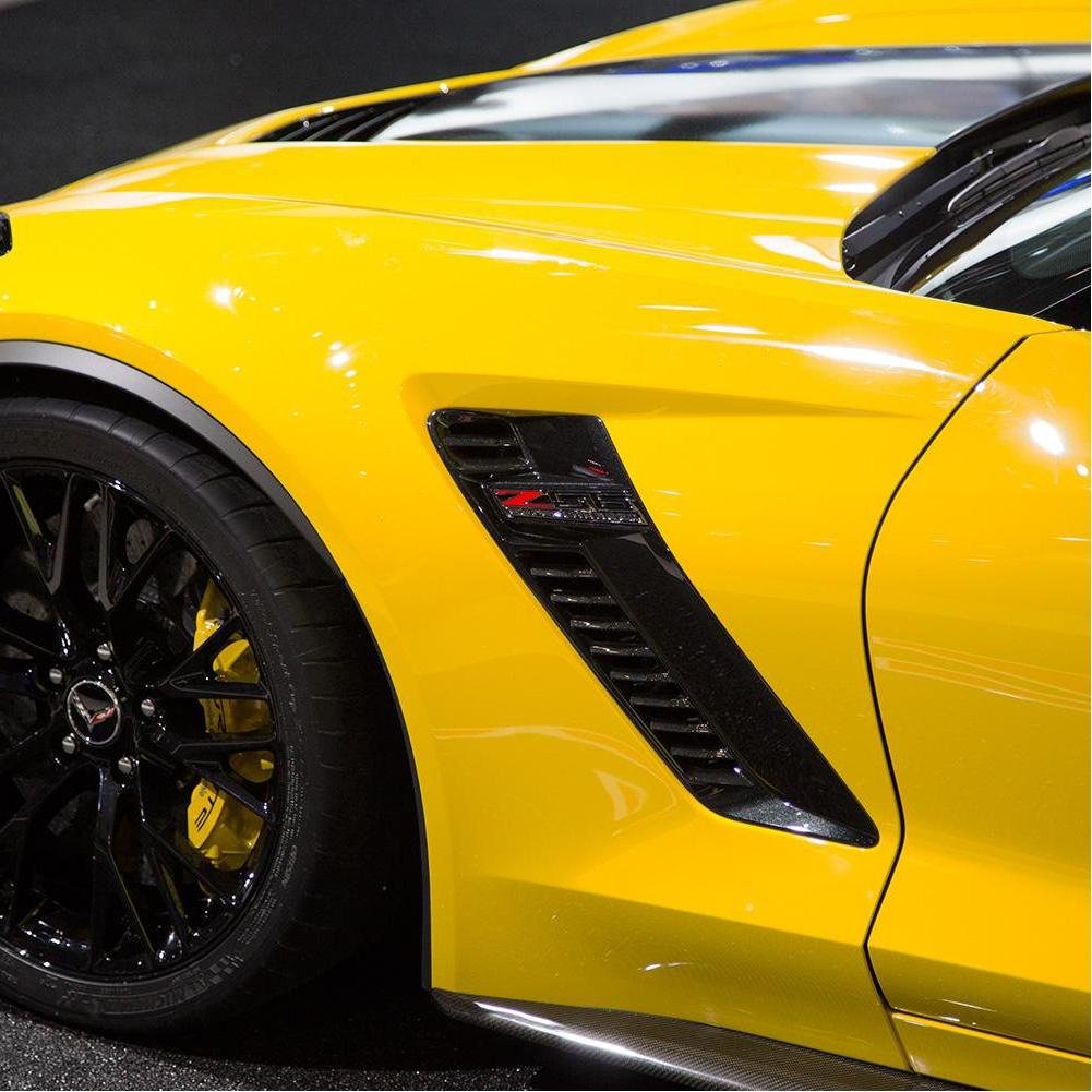 2015+ Corvette Z06 Supercharged Genuine GM Fender Emblems - Pair-SR1 Performance