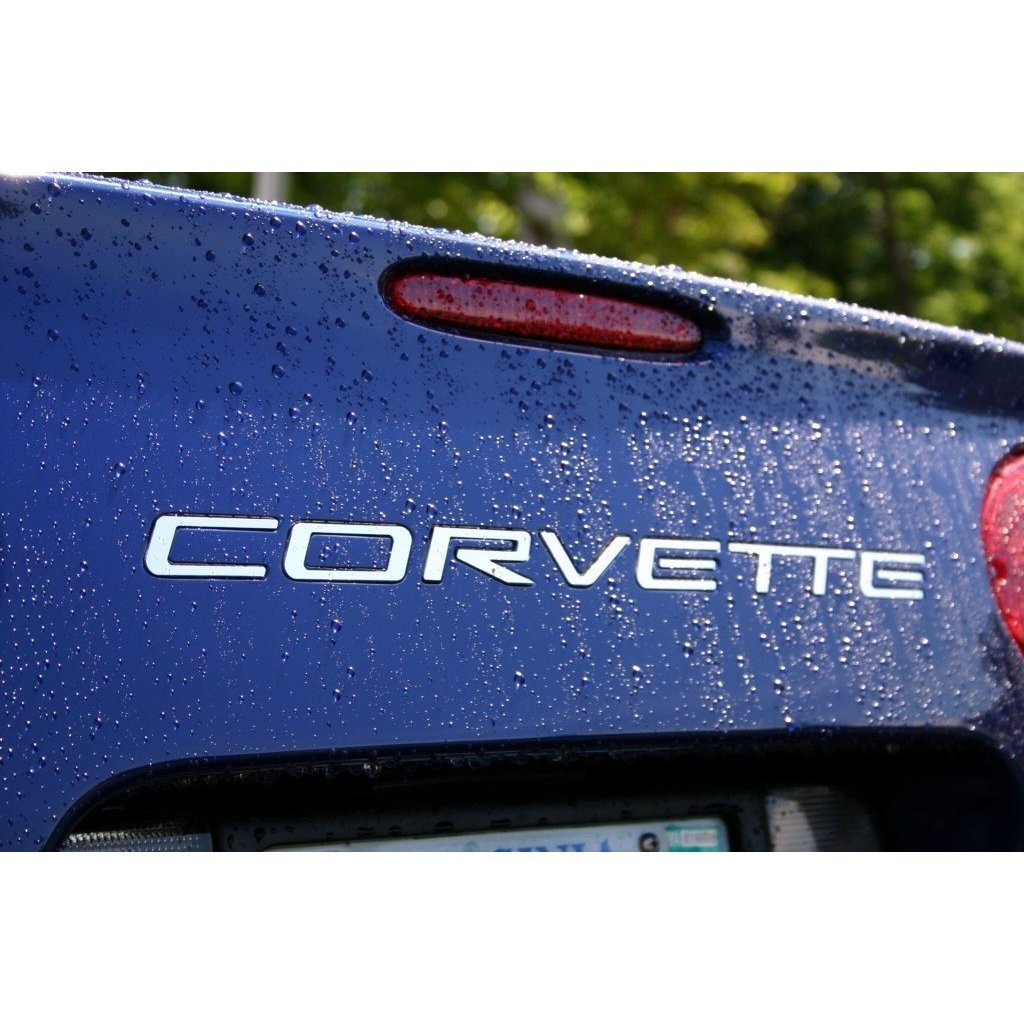 C5 Corvette Rear Stainless Steel Inserts - Letters-SR1 Performance