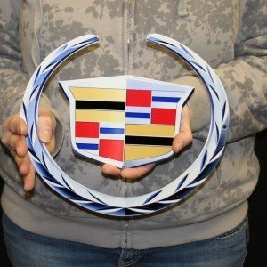 Cadillac Emblem Metal Sign 2 Pc (19" x 18")-SR1 Performance