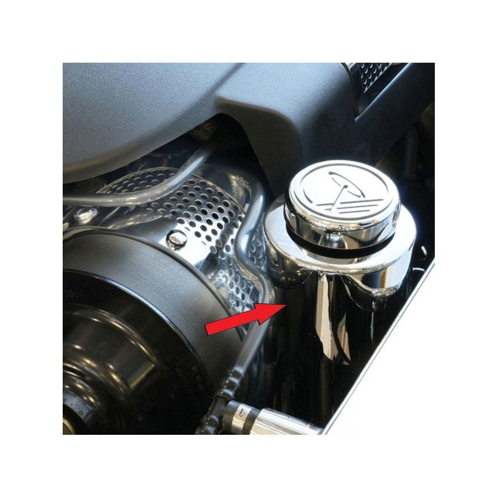 Corvette Power Steering Reservoir Cover - Stainless Steel : 2009-2012 ZR1-SR1 Performance