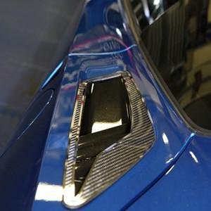 C7 Corvette Stingray Rear Quarter Vent Set 2Pc Carbon Fiber w/Polished Trim-SR1 Performance