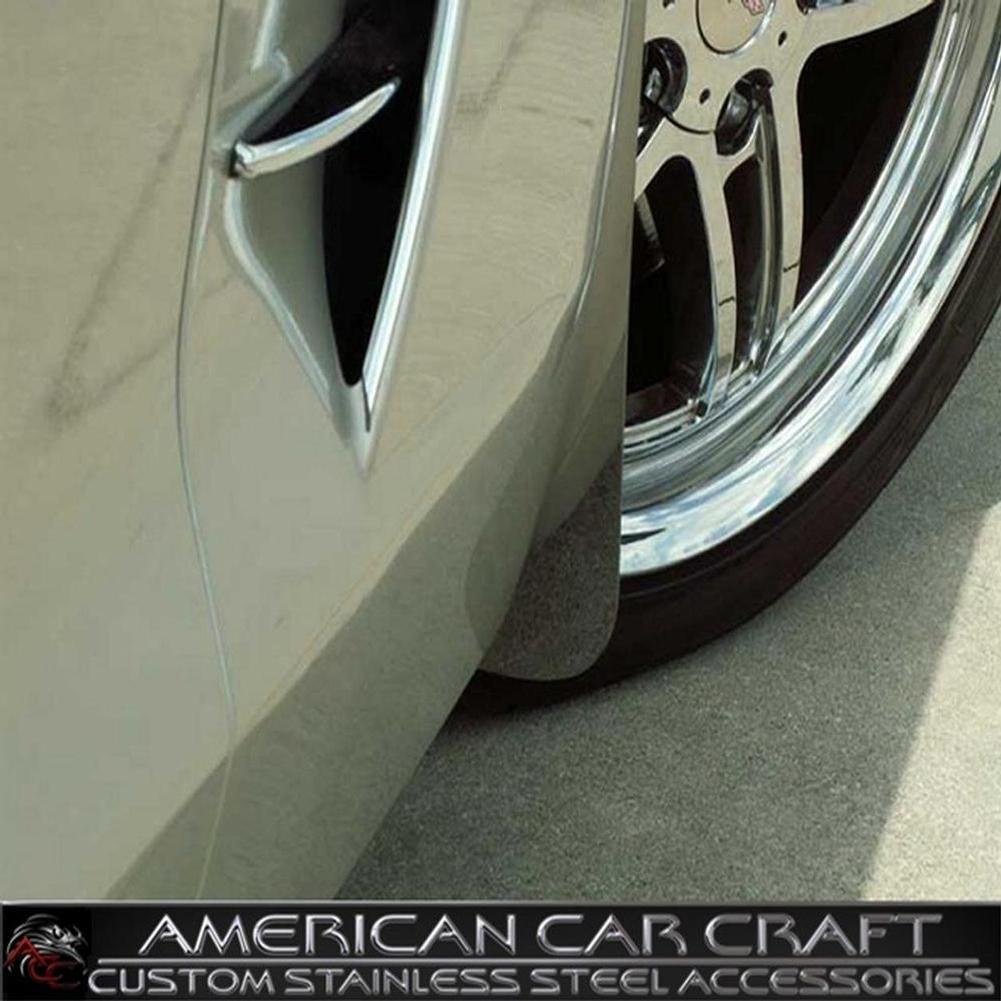 Corvette Splash Guards - Polished Stainless Steel (Front only) : 2005-2013 C6-SR1 Performance