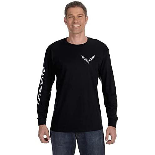 SR1 Performance Corvette T-Shirt - C7 Logo with Corvette Script on Sleeve-SR1 Performance