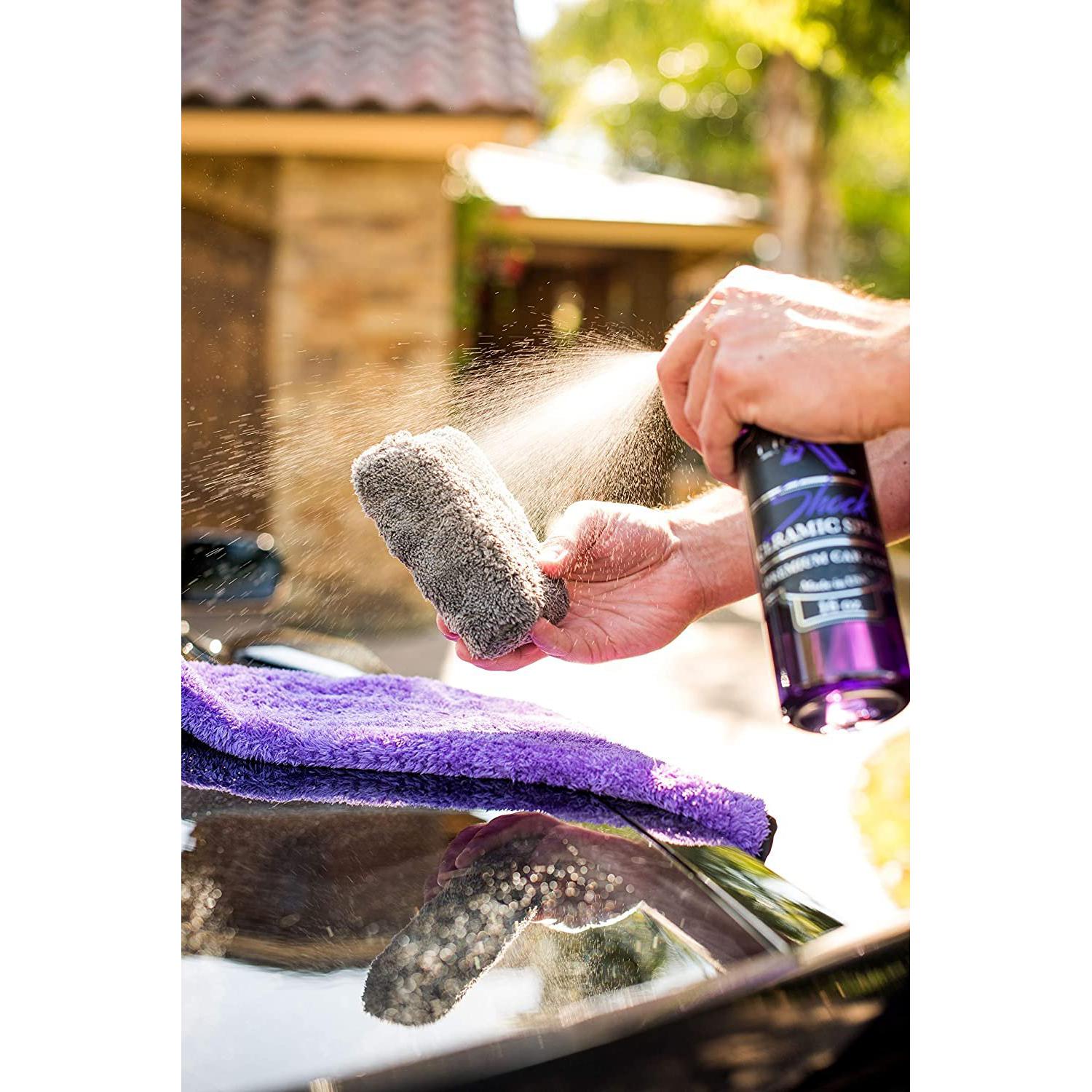 Liquid X Purple Xtreme Plush Waffle Weave Towel - 16" x 16"-SR1 Performance