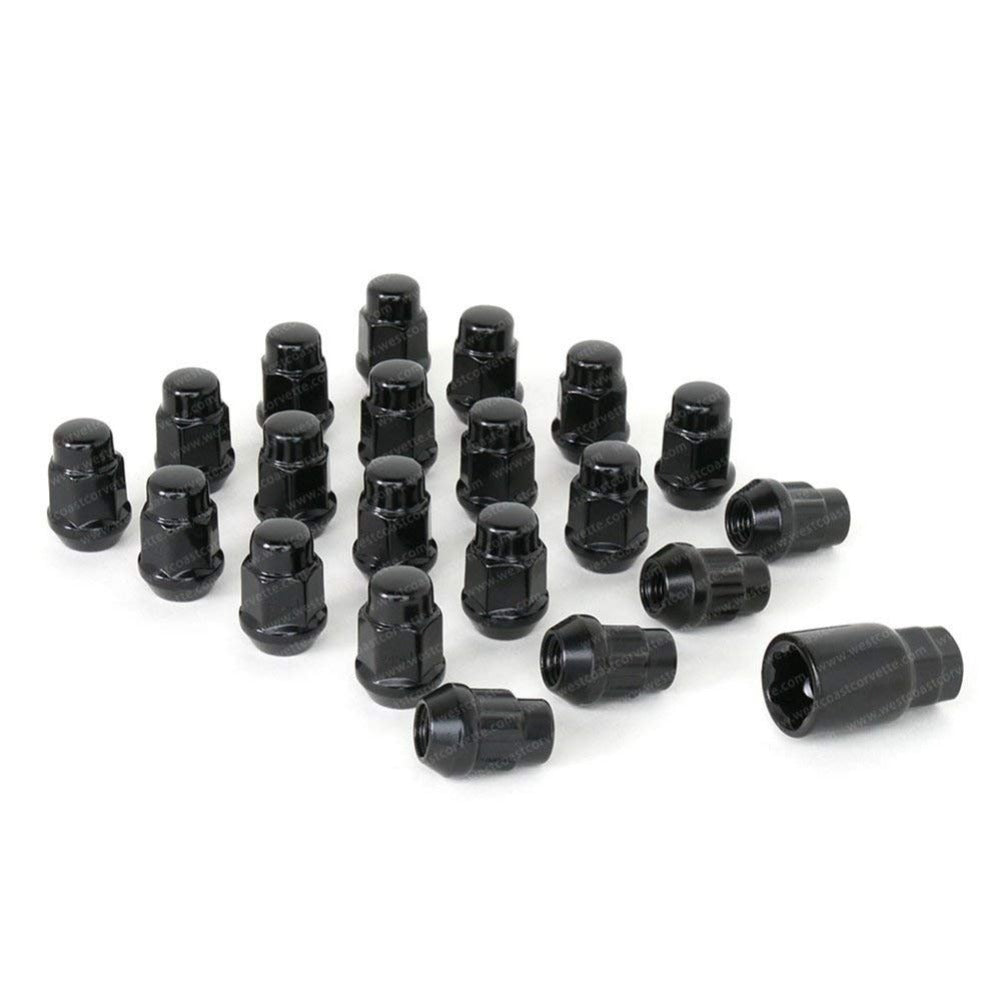 Black Acorn Lug Nuts & Wheel Locks Kit-SR1 Performance