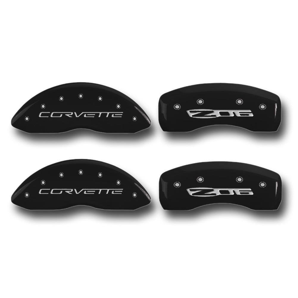 Corvette Brake Caliper Cover Set (4) - Corvette/Z06 Logo Red : 2006-2013 Z06-SR1 Performance