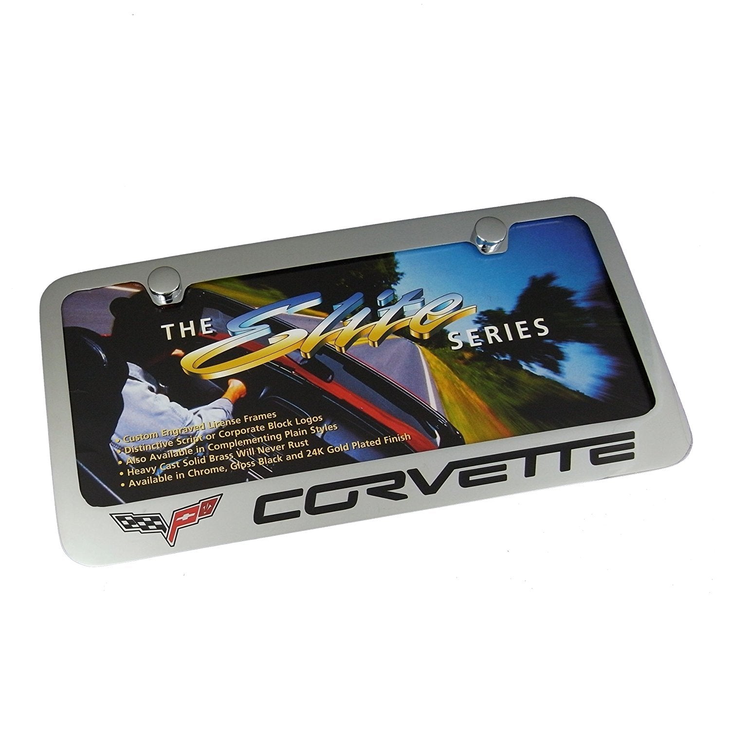C6 Corvette License Plate Frame - Chrome-SR1 Performance