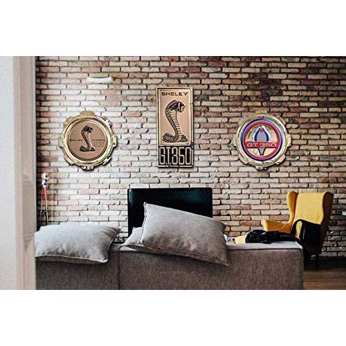 Shelby GT 350 Gas Cap Stainless Steel Wall Hanging Sign - Blue/Red/Chrome : 22"-SR1 Performance