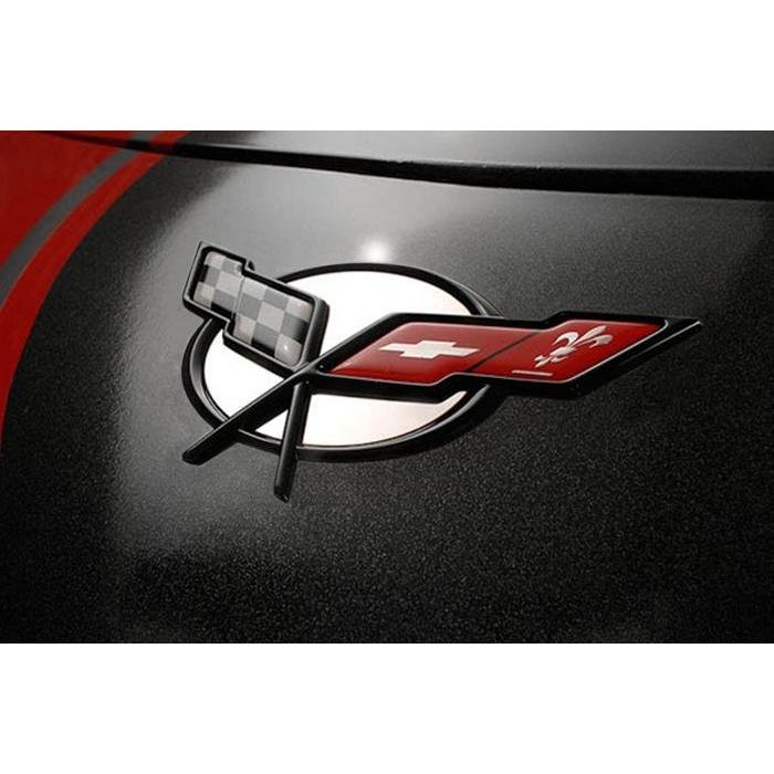 Corvette Nose Emblem Accents Polished Stainless Steel : 1997-2004 C5 & Z06-SR1 Performance