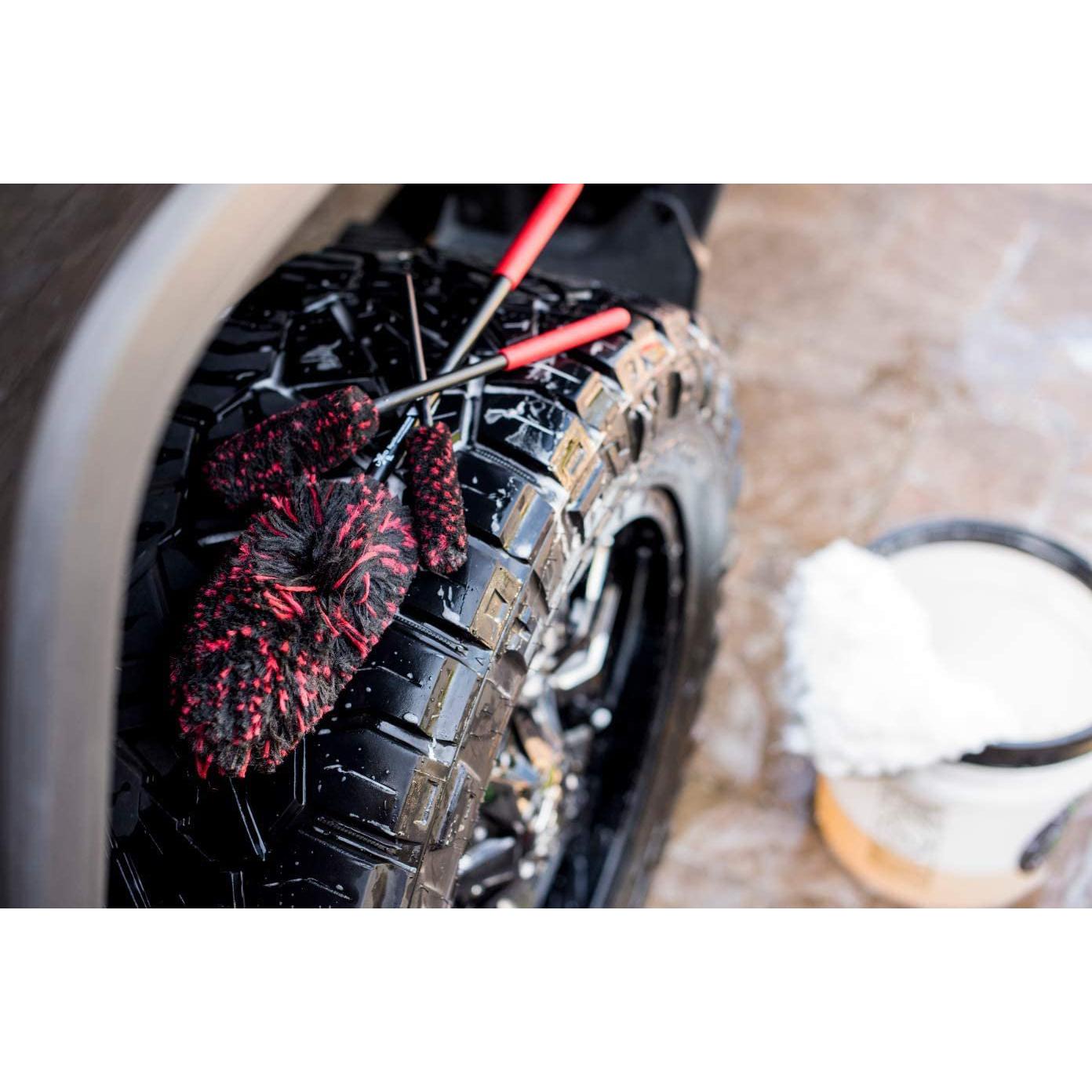 Liquid X Original Wheel Woolies Brushes 3 Piece Kit - Black-SR1 Performance