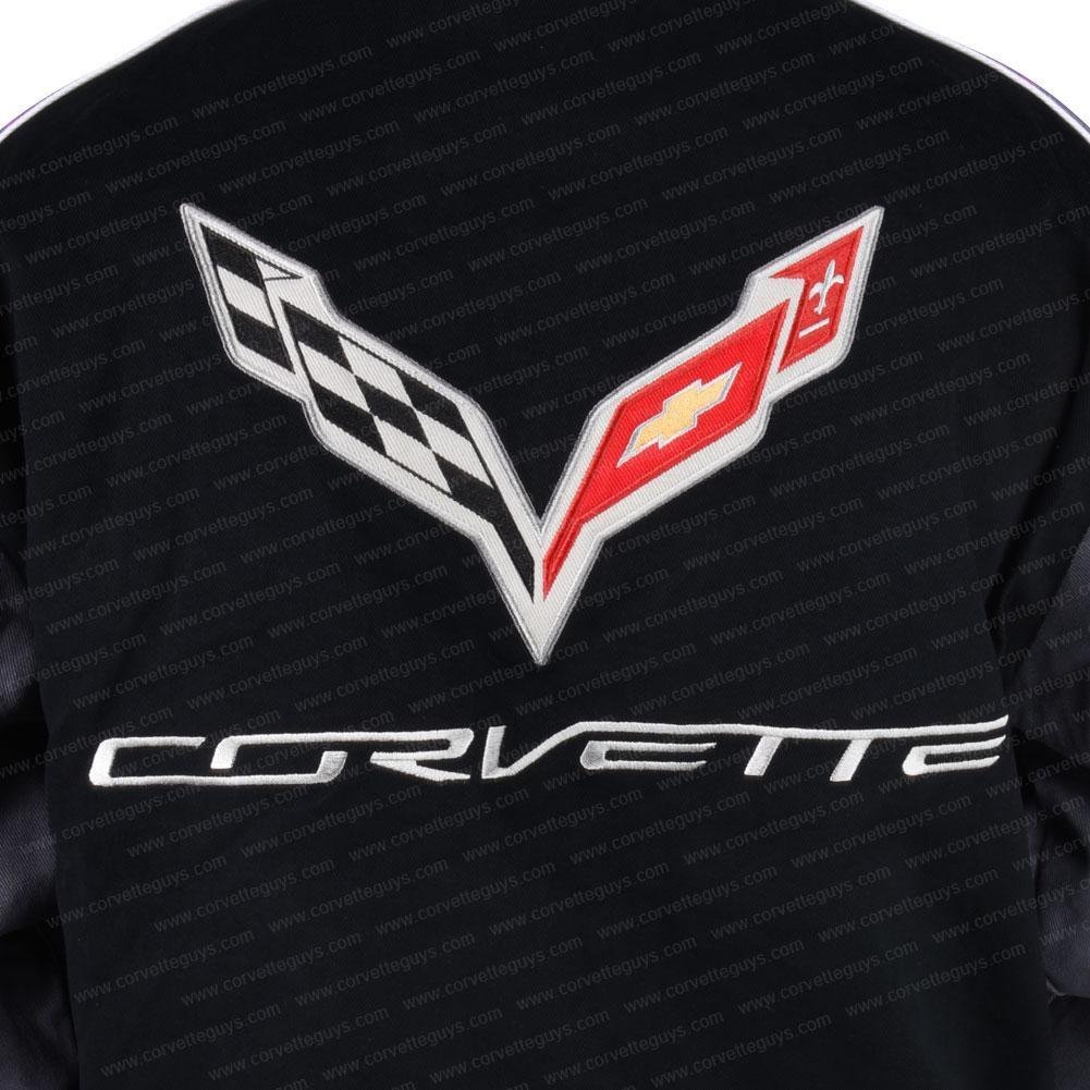 C1-C7 Corvette All Logo Collage Twill Jacket - Black-SR1 Performance