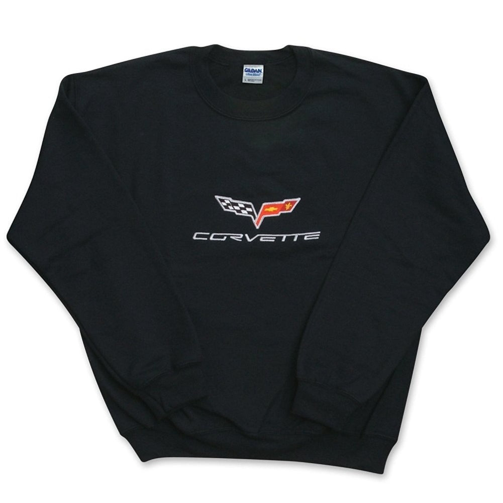 West Coast Corvette Men's Corvette Sweatshirt Fleece Embroidered C6-SR1 Performance