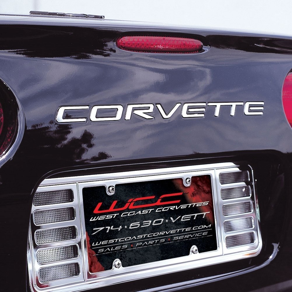 C5 Corvette Rear Stainless Steel Inserts - Letters-SR1 Performance